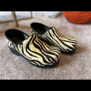 Zebra Dansko Clogs